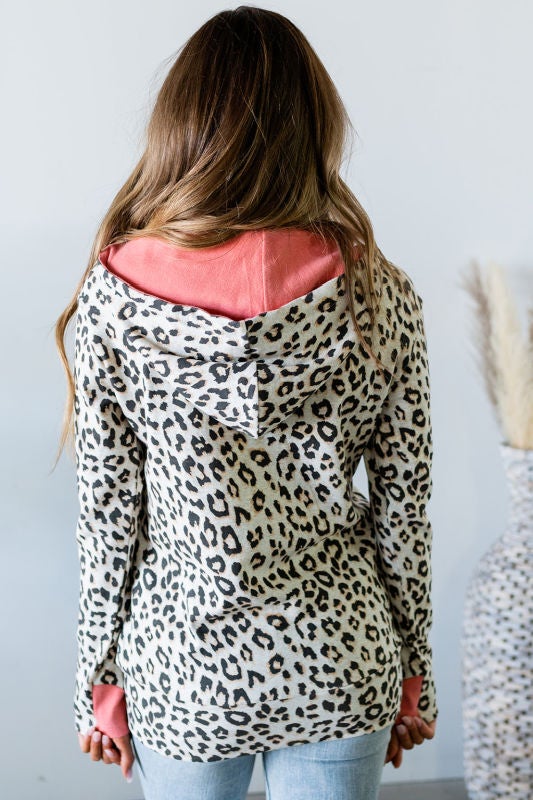 Ampersand leopard hoodie hot sale