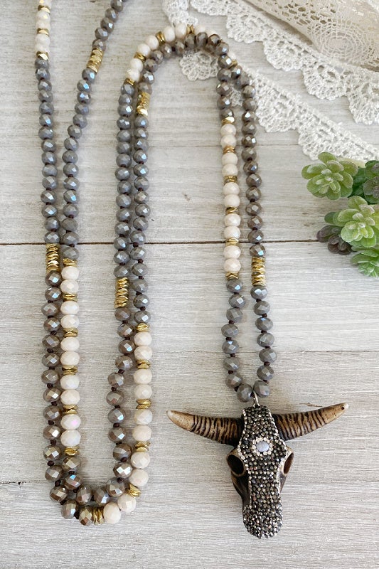 Extra long beaded necklace store